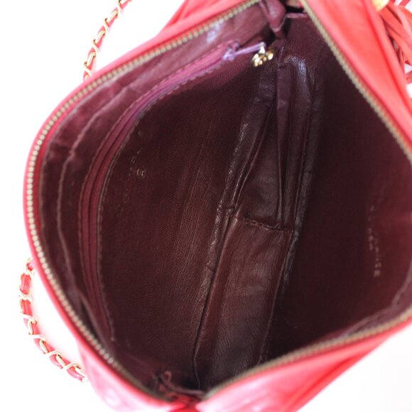 Chanel Tassel Bag Red Lambskin & Gold-Tone Metal - Picture 10 of 11
